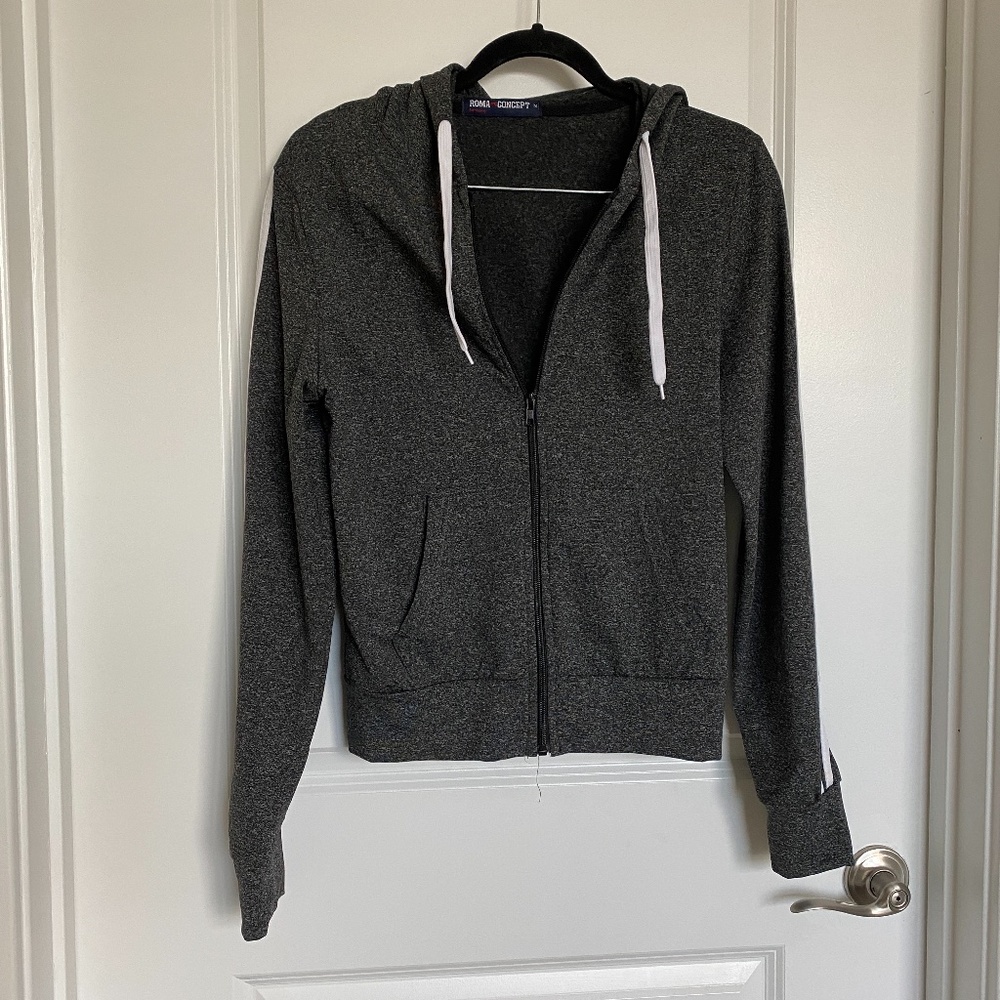 Gray Jacket with 2 white stripes